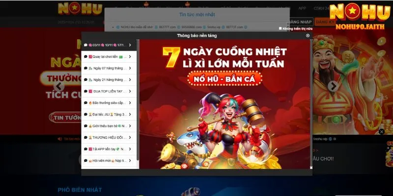 Nohu90 82 Nohu90 cung cấp khuyến mãi đa dạng,hấp dẫn